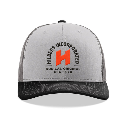 Hilbers Nor Cal Original Embroidered Grey/Charcoal/Black Trucker Hat - OSFM - 112