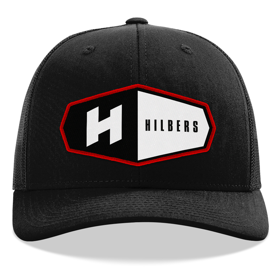 Hilbers Hex Patch Black Trucker Hat - OSFM - 112