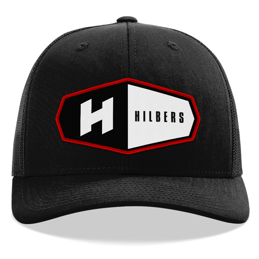 Hilbers Hex Patch Black Trucker Hat - OSFM - 112