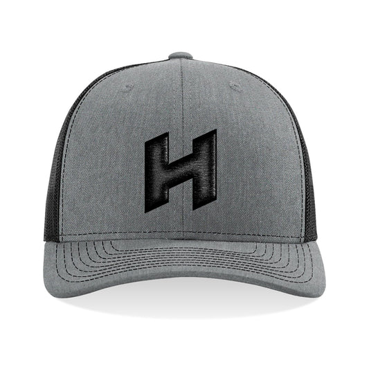 Hilbers 3D Embroidered Heather Greyl/Black Trucker Hat - OSFM - 112