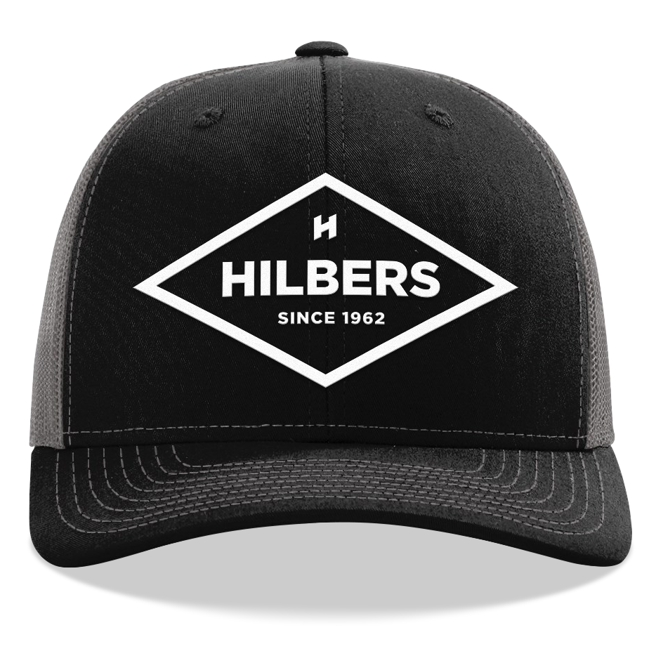 Hilbers Diamond Black/Charcoal Trucker Hat - OSFM - 112