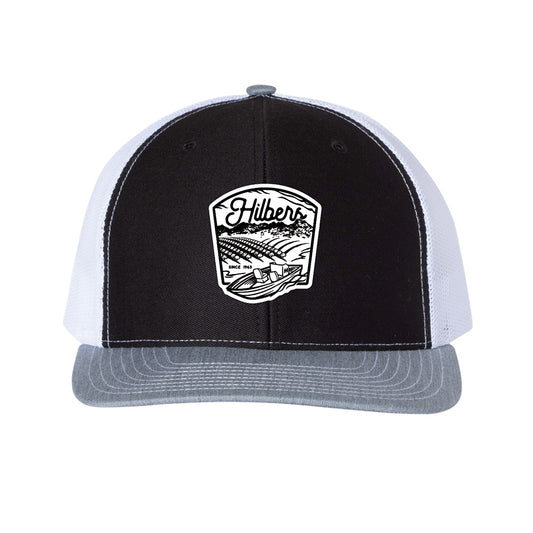 Hilbers Boat Patch Black/White/Heather Trucker Hat - OSFM - 112