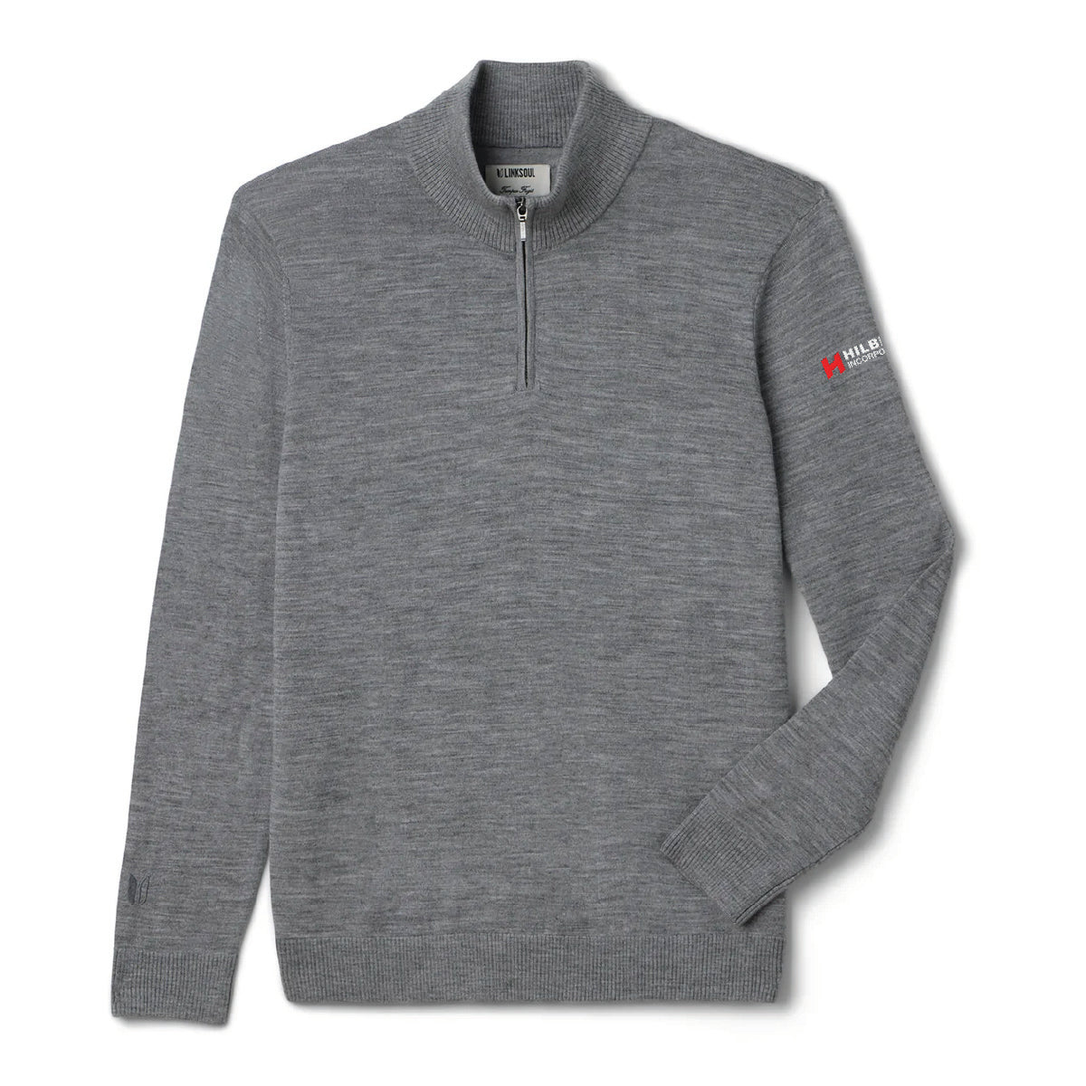 Hilbers Embroidered Reserve Merino Wool Quarter-Zip