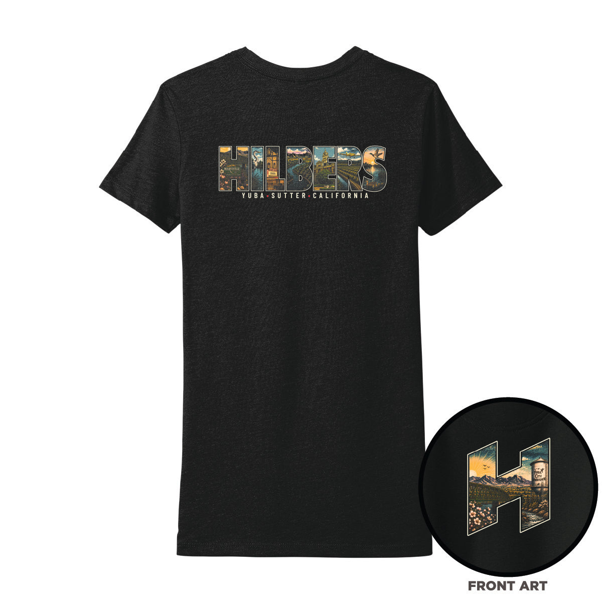 Hilbers Women's NorCal Collage Fitted T-Shirt