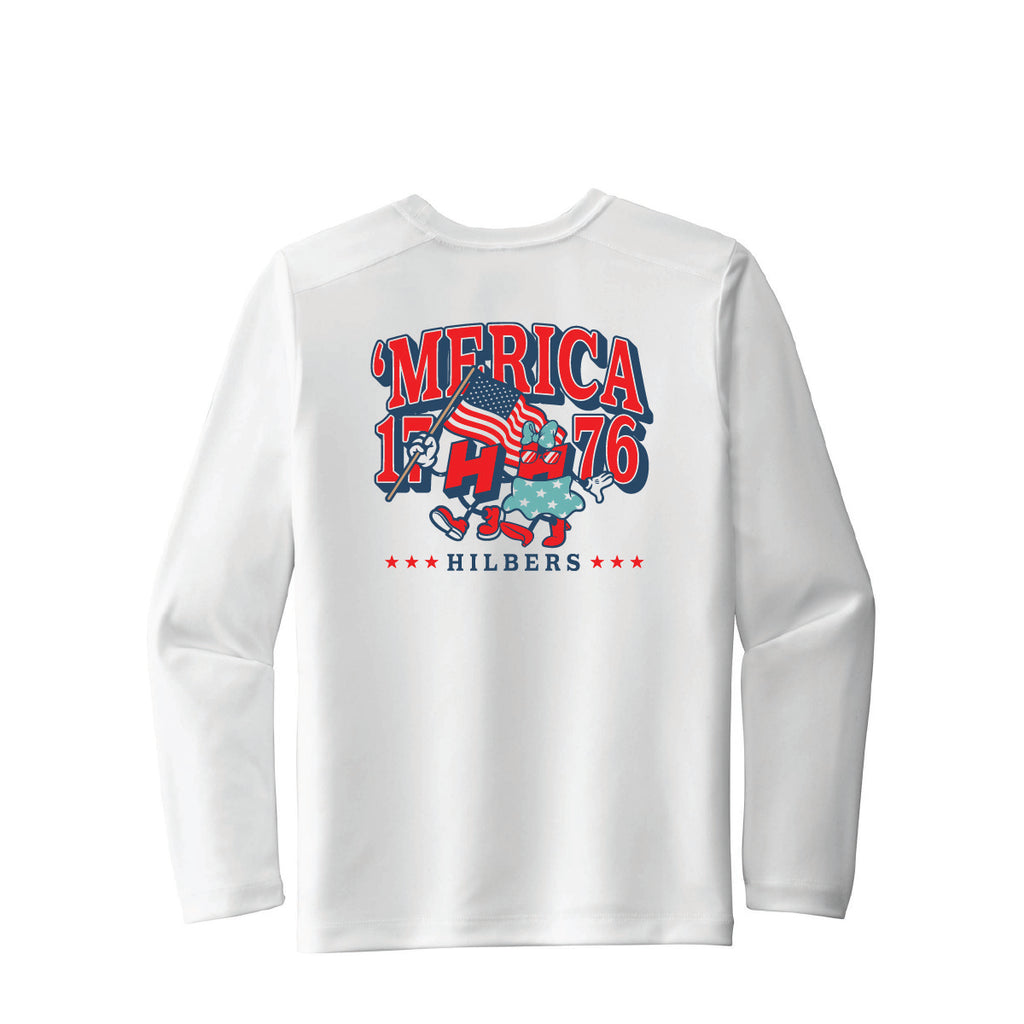 Hilbers "'Merica" Youth UPF Long Sleeve T-Shirt