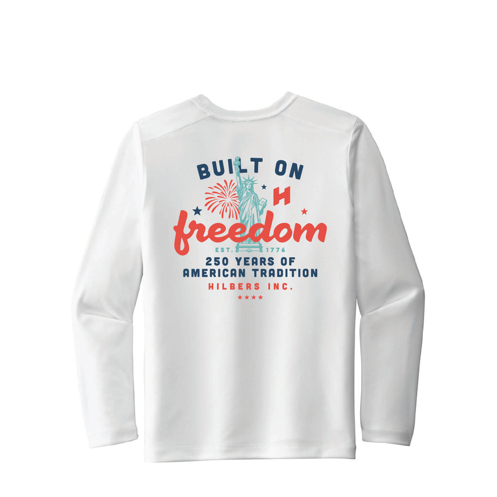 Hilbers "Built On Freedom" Youth UPF Long Sleeve T-Shirt