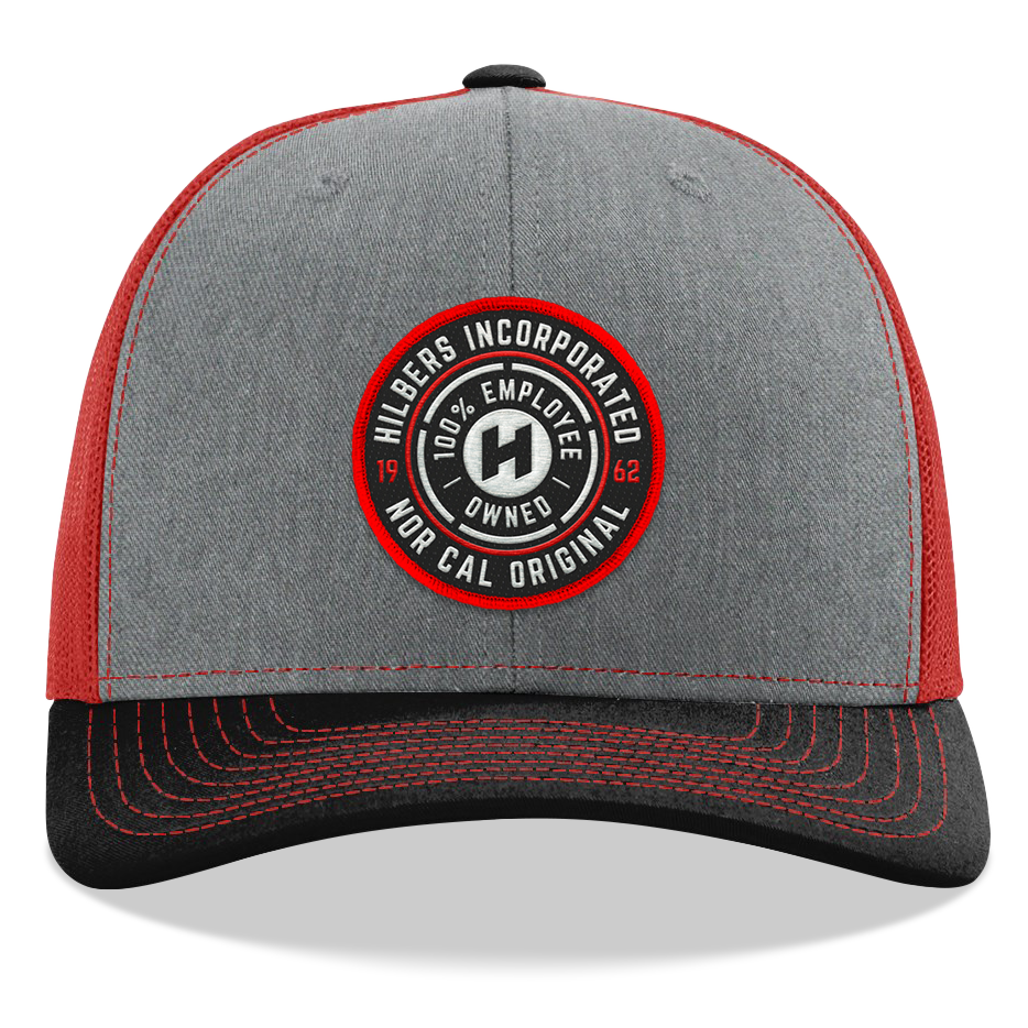 Hilbers Employee Owned Heather/Red/Black Trucker Hat - OSFM - 112