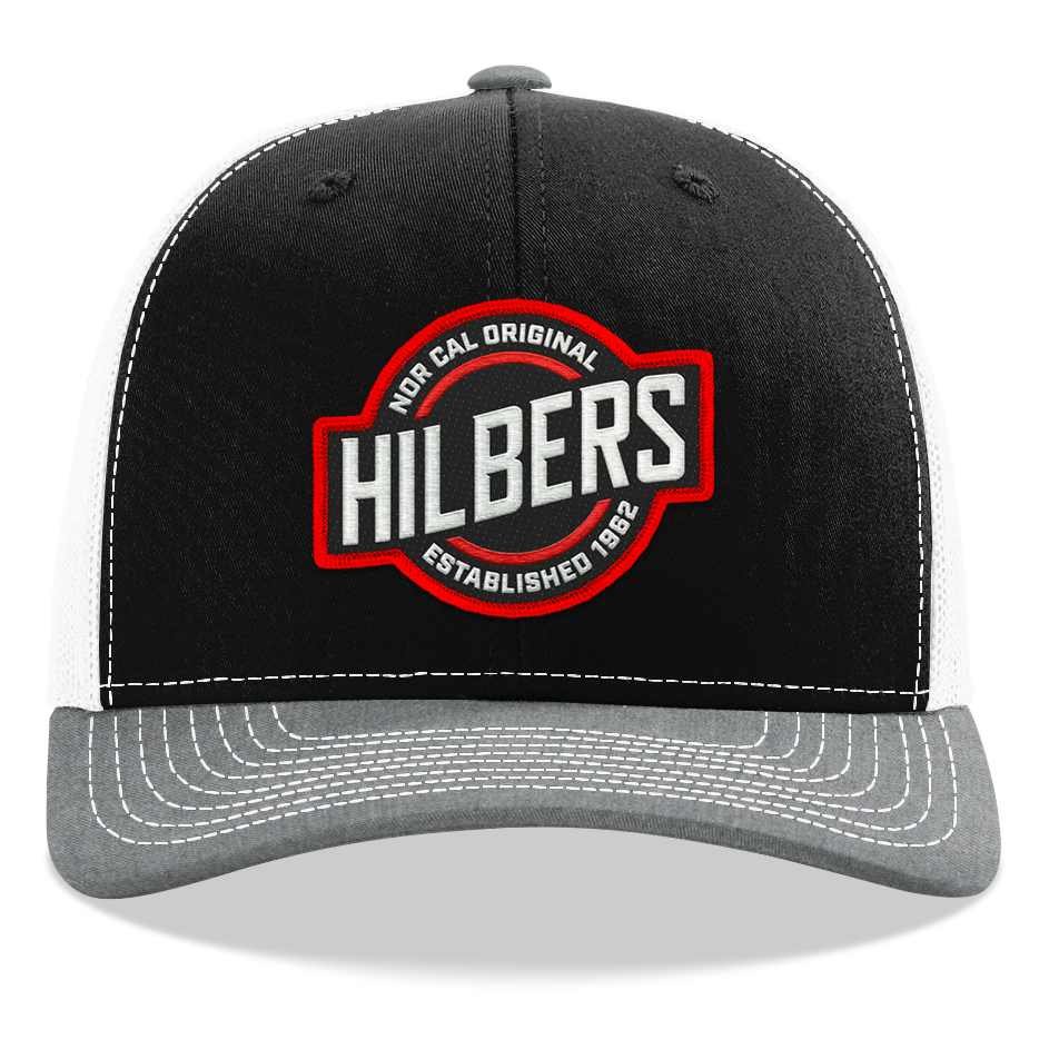 Hilbers ESTB 1962 Black/White/Heather Trucker Hat - OSFM - 112