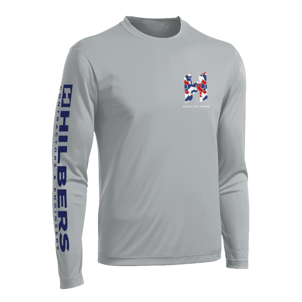 Hilbers Independence Silver UPF Long Sleeve Shirt - ST350LS