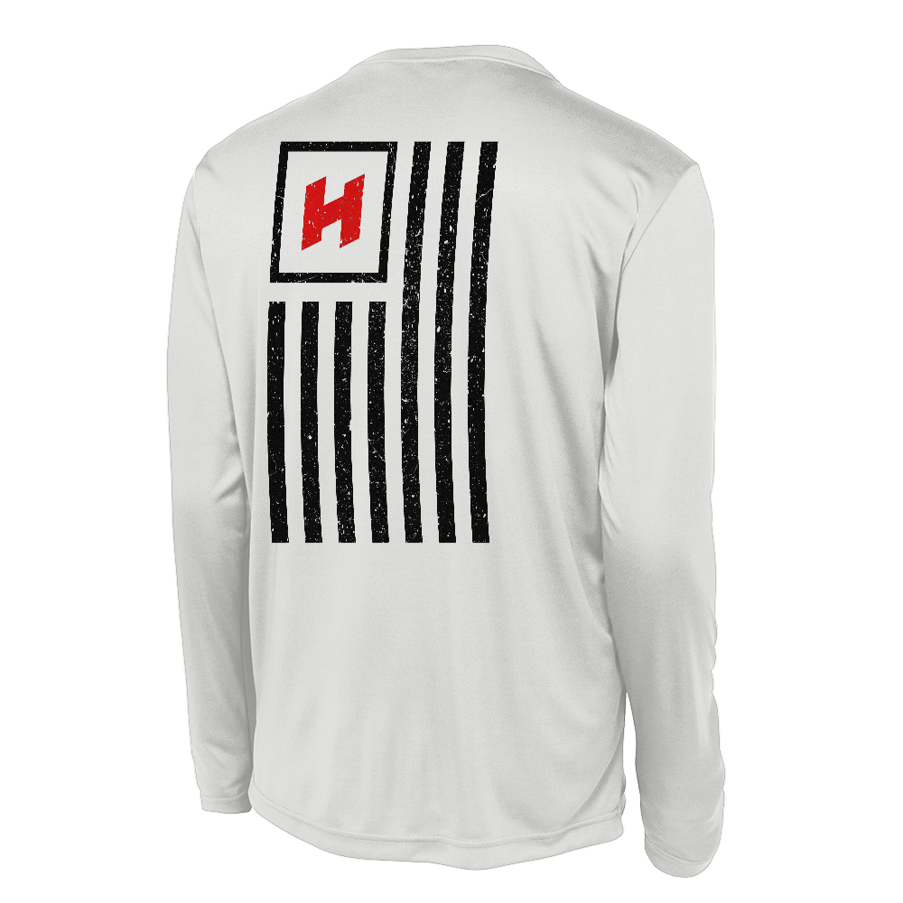 Hilbers Nation Red/Black White UPF Long Sleeve Shirt - ST350LS