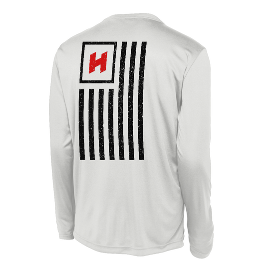 Hilbers Nation Red/Black White UPF Long Sleeve Shirt - ST350LS