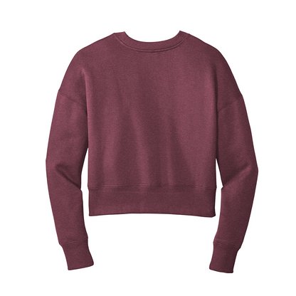 Hilbers Lightning Women's Heathered Logan Berry Cropped Crew Sweatshirt - DT1105