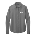 Hilbers Embroidered Logo Brooks Brothers® Women’s Full-Button Satin Blouse