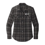 Hilbers Logo Women's Port Authority® Long Sleeve Ombre Plaid Shirt