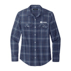 Hilbers Logo Women's Port Authority® Long Sleeve Ombre Plaid Shirt