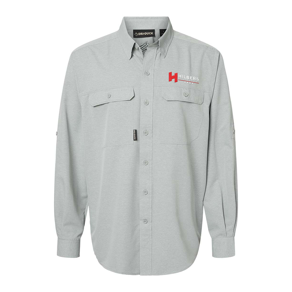 Hilbers Button-Up 2.8 oz., 100% Polyester Long Sleeve Shirt - 4441 - Multiple Colors Available