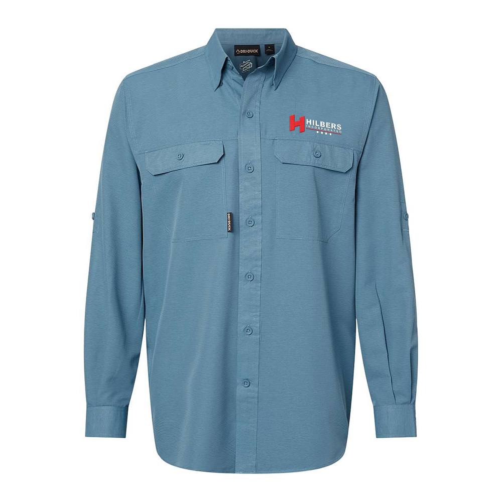 Hilbers Button-Up 2.8 oz., 100% Polyester Long Sleeve Shirt - 4441 - Multiple Colors Available